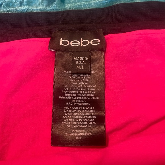 Y2K Bebe mini skirt Black Pink M/L - Picture 3 of 5